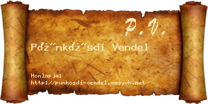 Pünkösdi Vendel névjegykártya